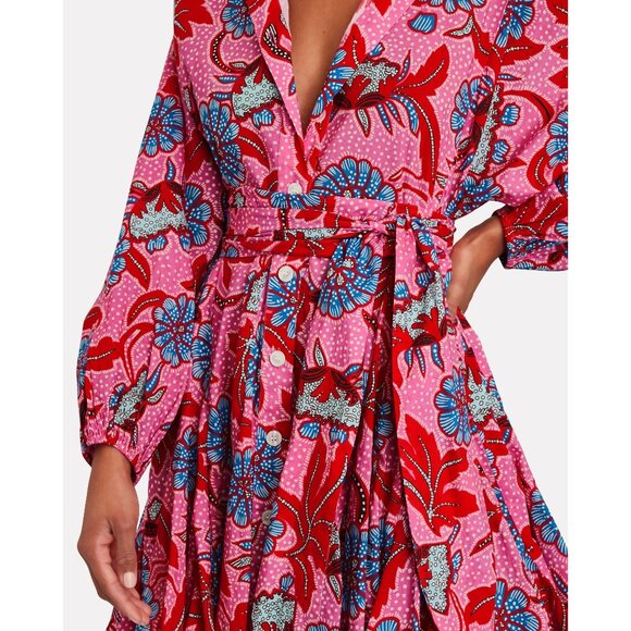 🆕RHODE Emma Floral Print Poplin Mini Dress Size Medium - Picture 4 of 13